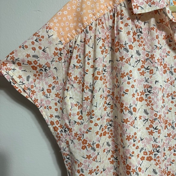 American Eagle Women Button Front Oversized Resort Shirt Multi Floral XL - Picture 6 of 8